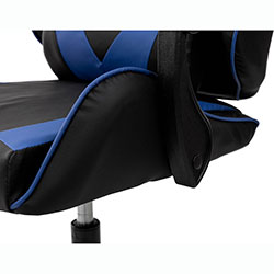 Фото Стілець комп’ютерний Слім Office Чорний + Синій