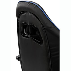 Фото Стілець комп’ютерний Слім Office Чорний + Синій