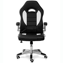Фото Стілець комп’ютерний Плей Office Чорний + Білий