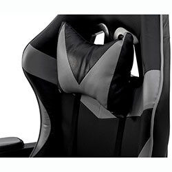 Фото Стілець комп’ютерний Слім Office Чорний + Сірий