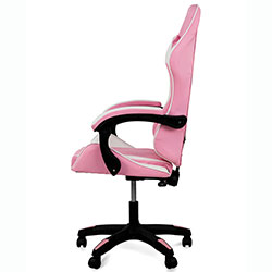 Фото Стілець комп’ютерний Слім Office Рожевий + Білий