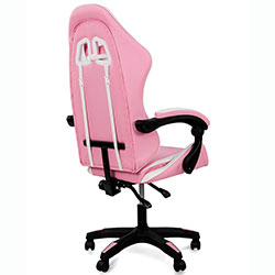 Фото Стілець комп’ютерний Слім Office Рожевий + Білий