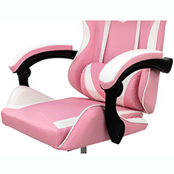 Фото Стілець комп’ютерний Слім Office Рожевий + Білий