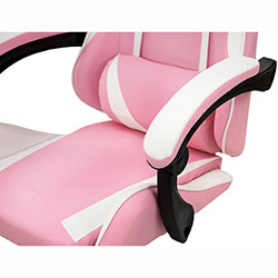 Фото Стілець комп’ютерний Слім Office Рожевий + Білий