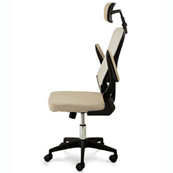 Фото Стілець комп’ютерний Тонус Office Чорний + Бежевий