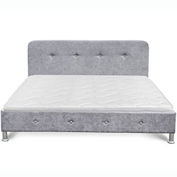 Фото Ліжко Домініка Софт 160х200 Аляска 05 Сірий