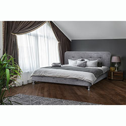 Фото Ліжко Домініка Софт 160х200 Аляска 05 Сірий