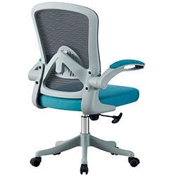 Фото Стілець комп’ютерний Джет Office Темно-Сірий + Аква