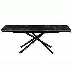 Фото Стіл обідній розкладний Мелані Grace Кераміка Антрацит