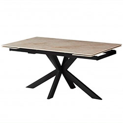 Фото Стіл обідній розкладний Квант Чорний + Кераміка Шекспір Грей Grace