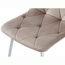 Фото Стілець Меморі Grace Білий + Велюр Бежевий