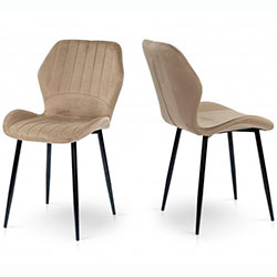 Фото Стілець Леон Grace Чорний Велюр Капучіно