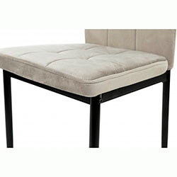 Фото Стілець Айс Grace Чорний + Велюр Мокрий пісок