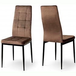 Фото Стілець Айс Grace Чорний + Велюр Тобакко