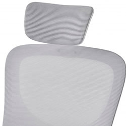 Фото Стілець комп’ютерний Аеро Office Сірий + Білий