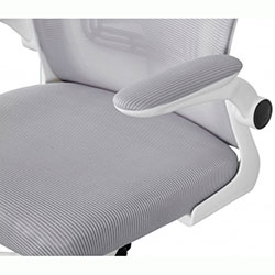 Фото Стілець комп’ютерний Аеро Office Сірий + Білий