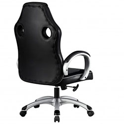 Фото Стілець геймерський Форсаж Office Сірий + Чорний