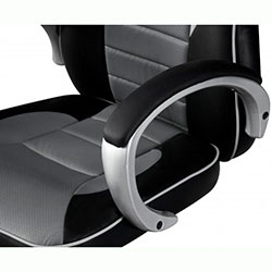 Фото Стілець геймерський Форсаж Office Сірий + Чорний