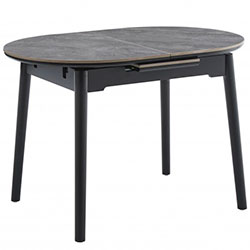 Фото Стіл обідній Тітан Grace Чорний + Кераміка Армані Грей