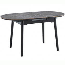 Фото Стіл обідній Тітан Grace Чорний + Кераміка Армані Грей