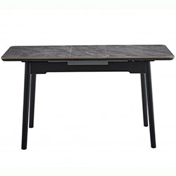 Фото Стіл обідній Нептун 110x75 Чорний + Кераміка Армані Грей Grace