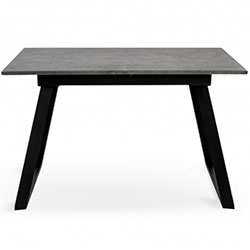 Стіл обідній Тандем Фіджі Чорний + Мармур Темний Сірий