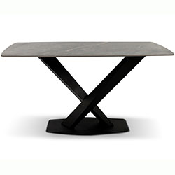 Стіл обідній Бінго Grace Чорний + Армані Грей Глянцева