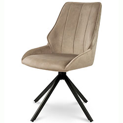 Стілець з поворотним механізмом Спінер Grace велюр Бежевий