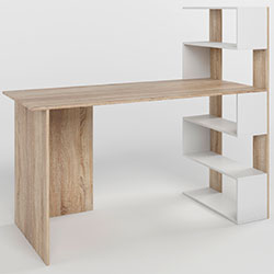 Фото Cтіл комп’ютерний Джеко 1416L лівий Сонома + Німфея Альба