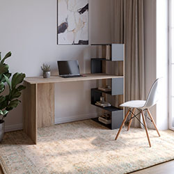 Фото Cтіл комп’ютерний Джеко 1416L лівий Сонома + Антрацит