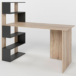 Фото Cтіл комп’ютерний Джеко 1416Р правий Сонома + Антрацит