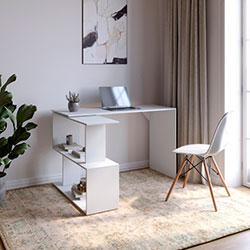 Фото Стіл комп’ютерний поворотний Джеко 1200 Німфея Альба