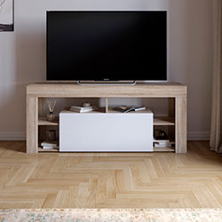 Фото Тумба під телевізор Джеко 140 Сонома + Німфея Альба