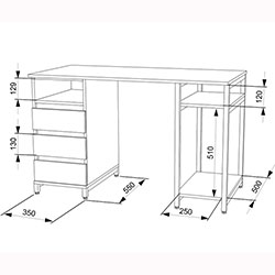 Фото Стіл комп’ютерний СКЛ-6 1400 Лофт