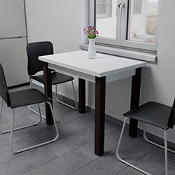 Фото Стіл-трансформер Юк Білий + Чорний