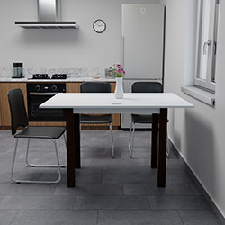 Фото Стіл-трансформер Юк Білий + Чорний