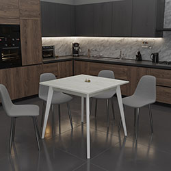 Фото Стіл Бон Квадрат 780 Дуб Крафт Білий