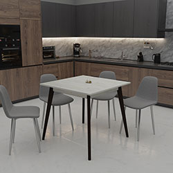 Фото Стіл Бон Квадрат 780 Дуб Крафт Білий