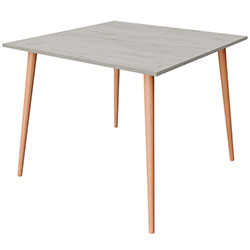 Фото Стіл Лойс Квадрат Дуб Крафт Білий