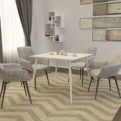 Фото Стіл Лойс Квадрат Дуб Крафт Білий