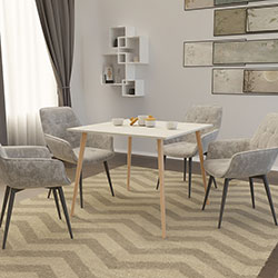 Фото Стіл Лойс Квадрат Дуб Крафт Білий