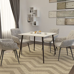 Фото Стіл Лойс Квадрат Дуб Крафт Білий