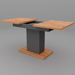 Фото Стіл розсувний Грейс Дуб Крафт Золотий + Антрацит