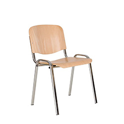  стілець iso wood chrome 