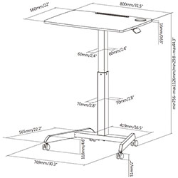 Фото Офісний стіл з регулюванням висоти ODM380B