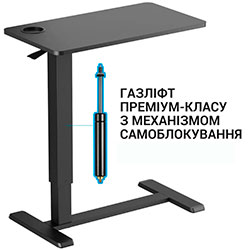 Фото Офісний стіл з регулюванням висоти ODM366B Black