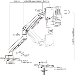Фото Настільне кріплення для монітора MA801W