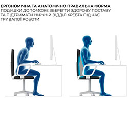 Фото Ергономічна подушка для попереку LP600G Gray