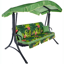 Фото Садова диван-гойдалка Bali лонета Кентія негро + тексілк 2414