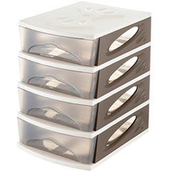 Фото Модульний комод Medya 4 висувні ящики Сіро-бежевий